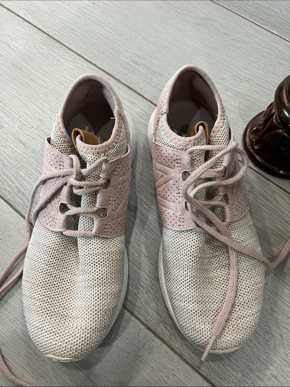 Light Pink Knit Women's Sneakers - Casual Comfort new balance